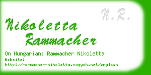 nikoletta rammacher business card